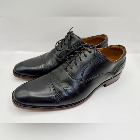 FLORSHEIM Black Leather Cap Toe Oxford Dress Shoes Men's 8.5 VGC - Picture 4 of 9
